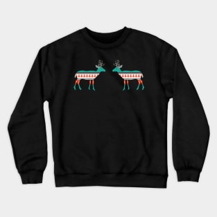 Festive deer pattern Crewneck Sweatshirt